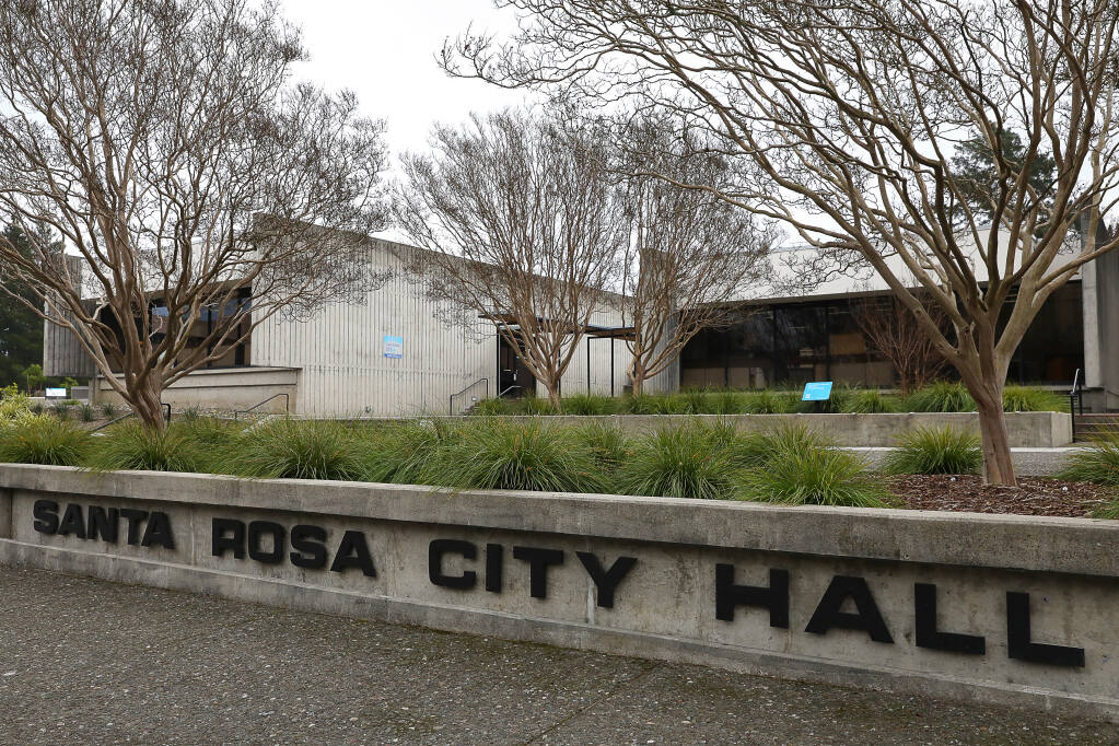 Santa Rosa City Hall on Wednesday, January 30, 2019.(Christopher Chung/ The Press Democrat)