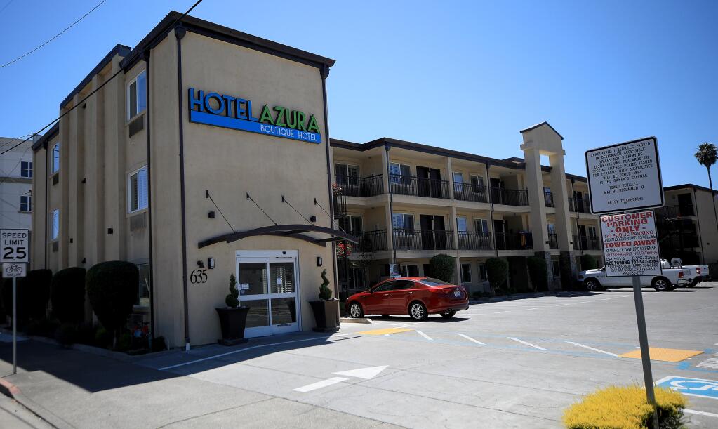 Hotel Azura in Santa Rosa, Wednesday, July 8, 2020. (Kent Porter / The Press Democrat) 2020