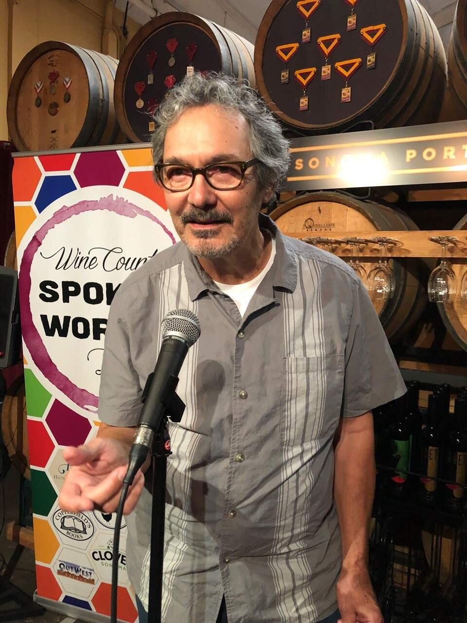 Rick Roberts, winner of August's West Side Stories 'story slam' event at Sonoma Portworks.