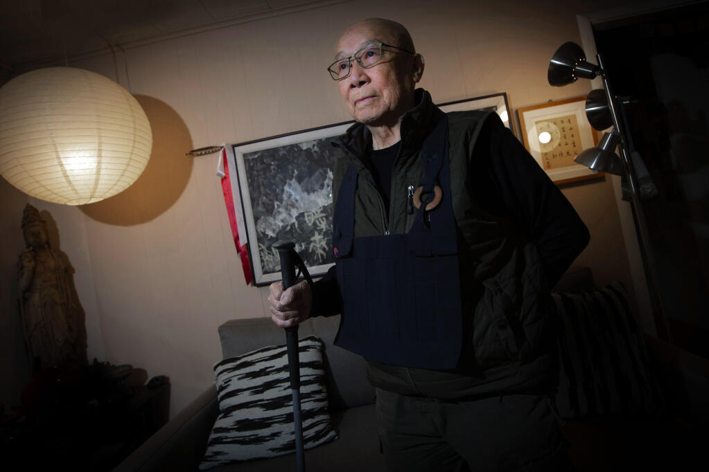 Jakusho Kwong-roshi, founder and former abbot of Sonoma Mountain Zen Center, in his home near the center on Friday, Jan. 26, 2024. (Robbi Pengelly/Index-Tribune)