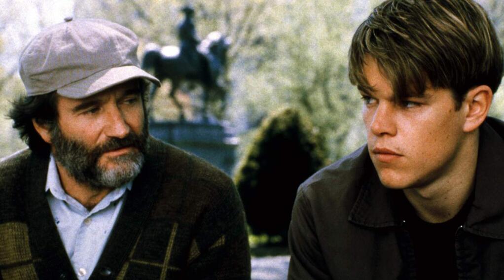 Robin Williams and Matt Damon star in 'Good Will Hunting,' screening Monday, Feb. 23, at the Sebastiani Theatre.