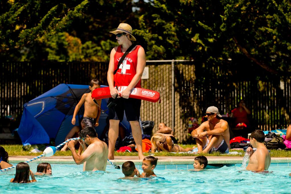 Benicia Pool in Rohnert Park offers public swim everyday for $4 per person under 18 years old and $5 for adults ages 18-54. (Alvin Jornada / For The Press Democrat)