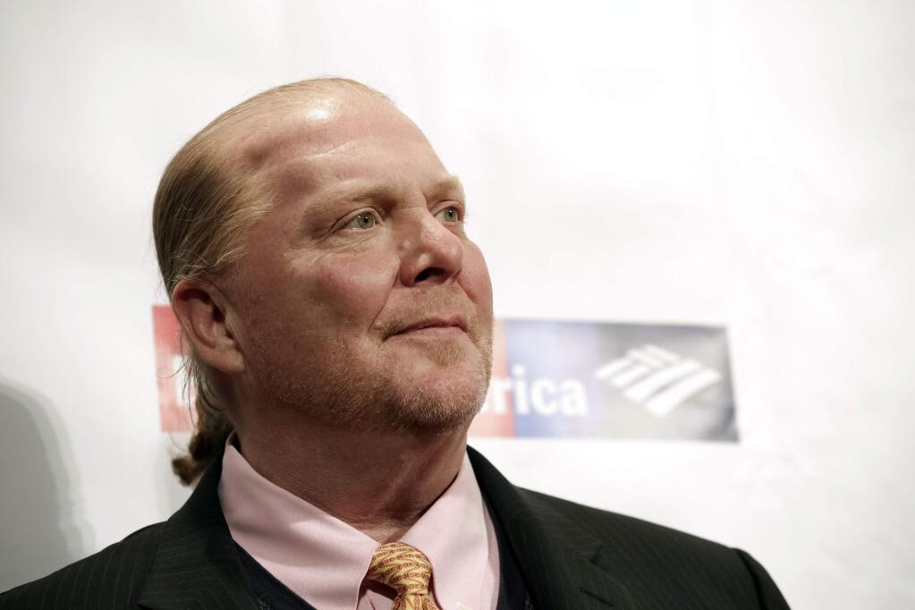 FILE - In this Wednesday, April 19, 2017, file photo, chef Mario Batali attends an awards event in New York. Batali's three Las Vegas Strip restaurants will close July 27, officials said Friday, May 25, 2018, amid multiple sexual misconduct allegations against the celebrity chef. Batali & Bastianich Hospitality Group partner Joe Bastianich informed the nearly 300 workers of Carnevino Italian Steakhouse, B&B Ristorante and Otto Enoteca e Pizzeria by letter of the closures at The Venetian and Palazzo resorts. (Photo by Brent N. Clarke/Invision/AP, File)