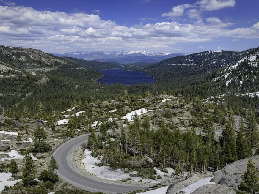 View of Donner Pass Lake from Donner Summit Bridge