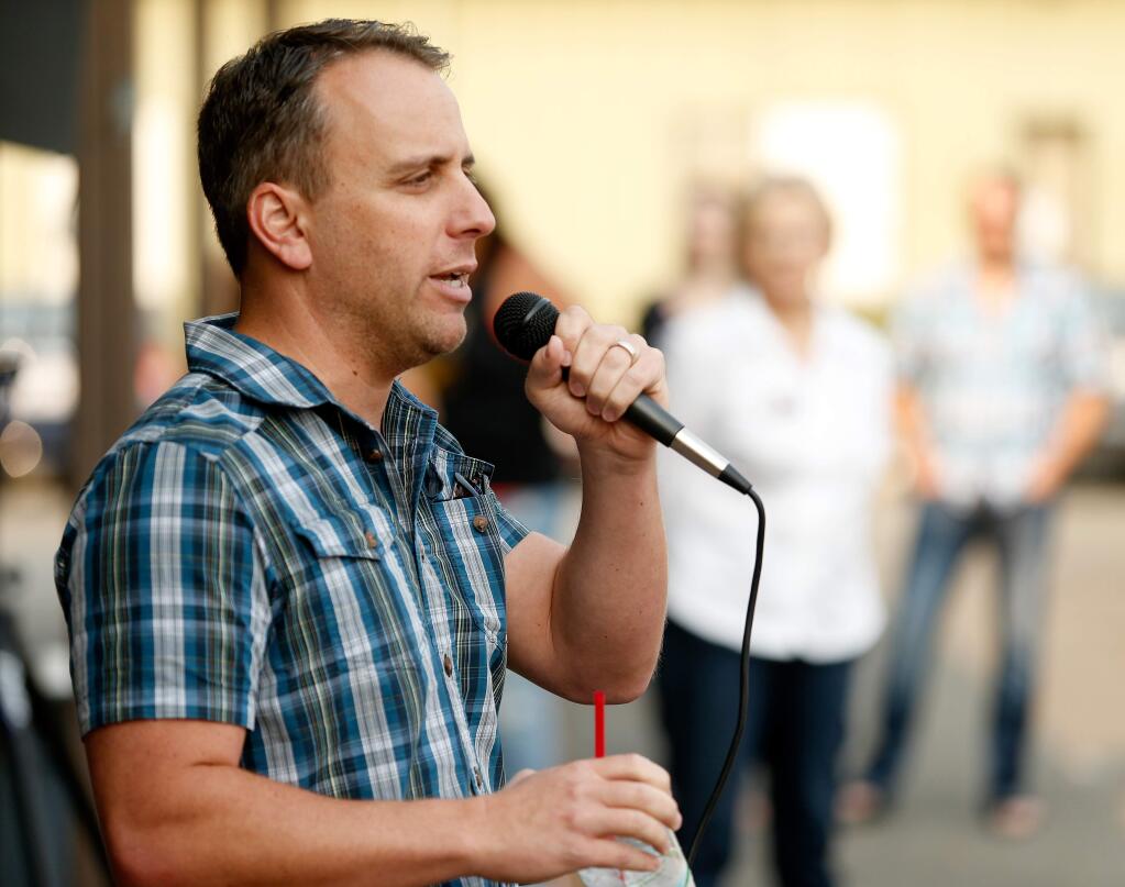 North Coast Assemblyman Marc Levine speaks during the North Bay Labor Council's annual pancake breakfast in Santa Rosa on Monday, Sept. 4, 2017. (ALVIN JORNADA/ PD)