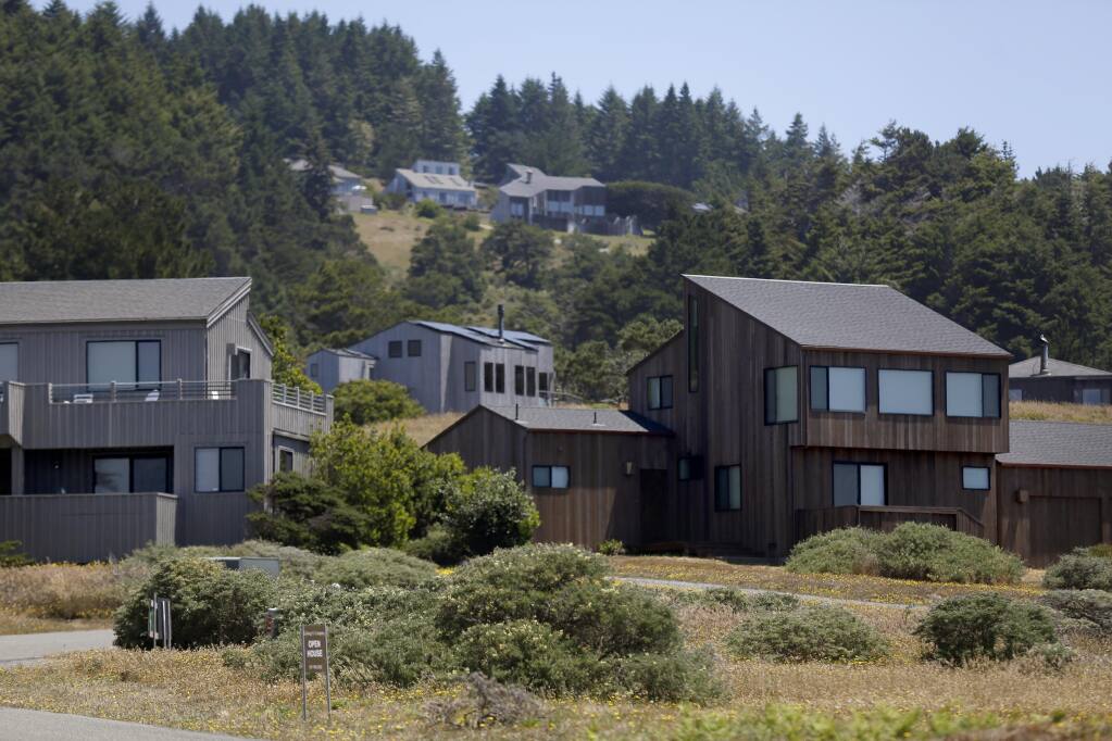 Homes with natural wood exteriors blend into the landscape  in The Sea Ranch on Wednesday, June 24, 2020. (Beth Schlanker / The Press Democrat)