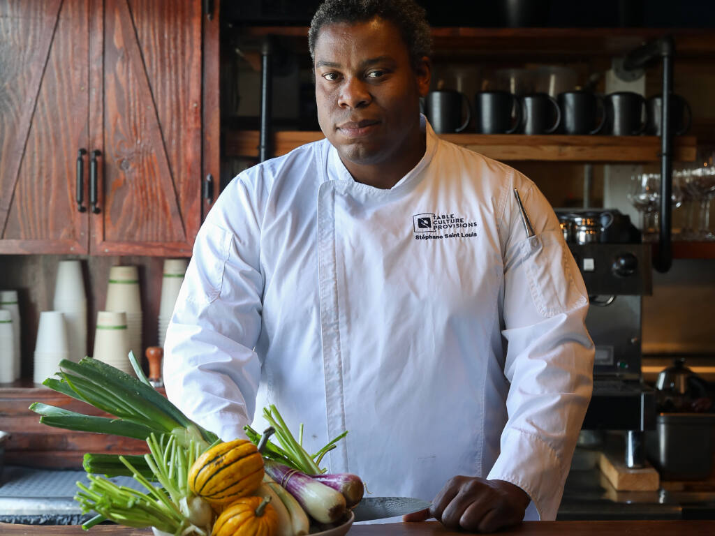 Stephane Saint Louis, chef/owner of Table Culture Provisions in Petaluma.  (Christopher Chung/The Press Democrat)