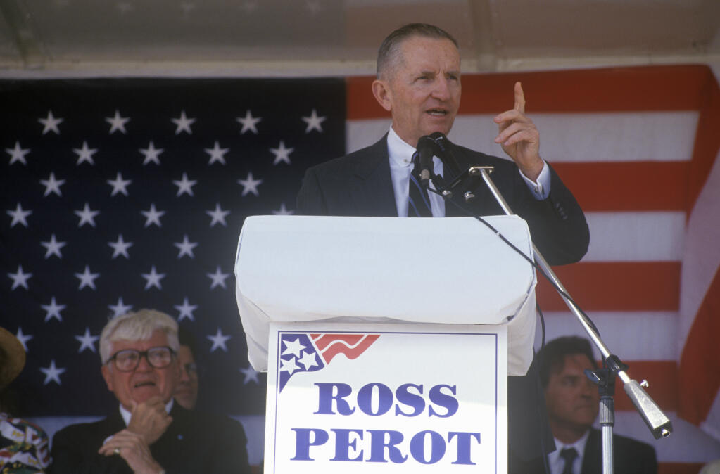 Ross Perot’s third-party presidential candidacy in 1992 possibly cost George H.W. Bush a second term in the White House.