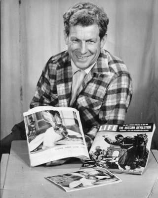 Dick O'Neil with the 1958 'Life' magazine that brought his work to a national audience.