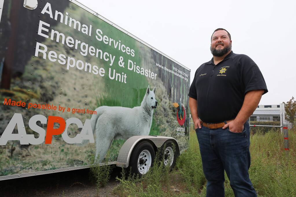Brian Whipple is the operations manager of Sonoma County Animal Services.(Christopher Chung/ The Press Democrat)