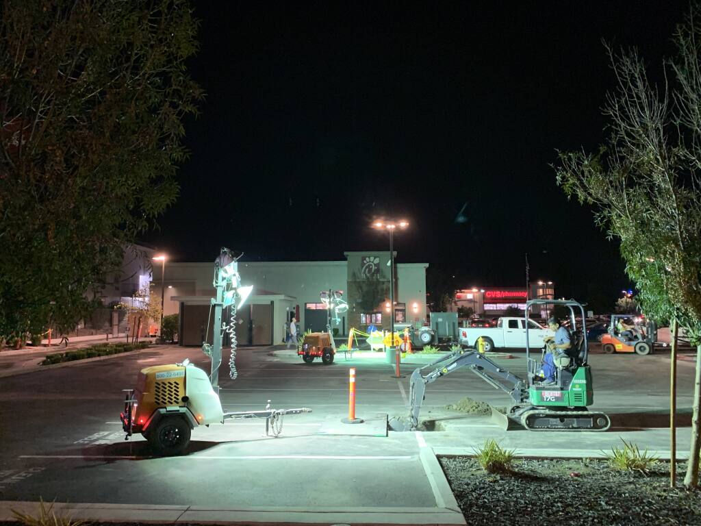 The Stockton Chick-fil-A is undergoing the installation of a solar-based microgrid. Photo courtesy of SolMicroGrid