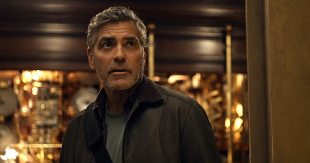 This photo released by Disney shows, George Clooney, as Frank Walker, in a scene from Disney's 'Tomorrowland.' The film releases in U.S. theaters May 22, 2015. (Film Frame/Disney via AP)