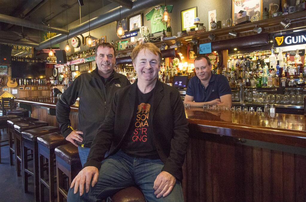 The newest owners of Murphy's Irish Pub on First St. East, Sonoma. From left: Tom Coll, Richie Hart and Dermot Coll.(Photo by Robbi Pengelly/Index-Tribune)