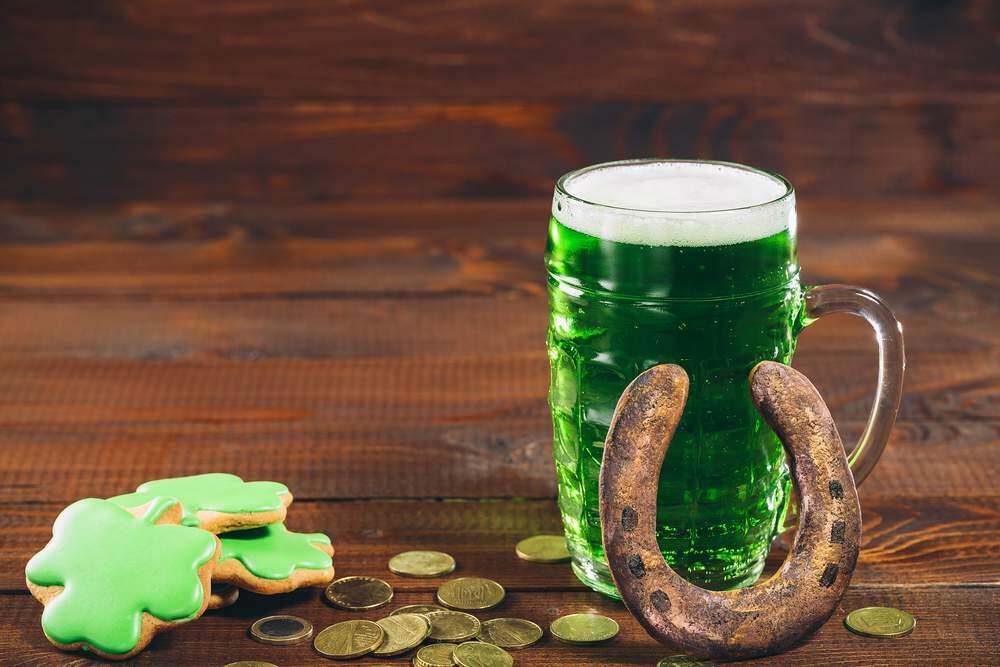 Beer is one of the few items that turns green during the year that's still OK to consume.