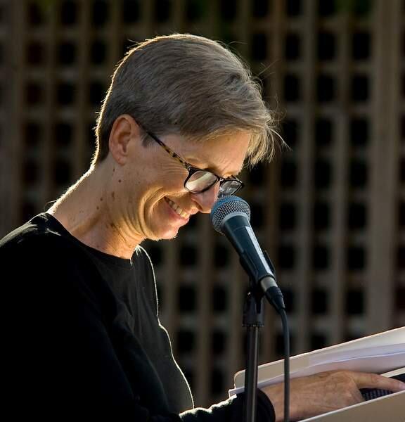 Katherine Hastings, Poet Laureate of Sonoma County 2014-2016 and curator of the WordTemple Poetry Series and WordTemple on NPR affiliate KRCB FM, reading at the Petaluma Historical Museum during the Petaluma Poetry Walk on Saturday September 21, 2014. (JOHN O'HARA/FOR THE ARGUS-COURIER)