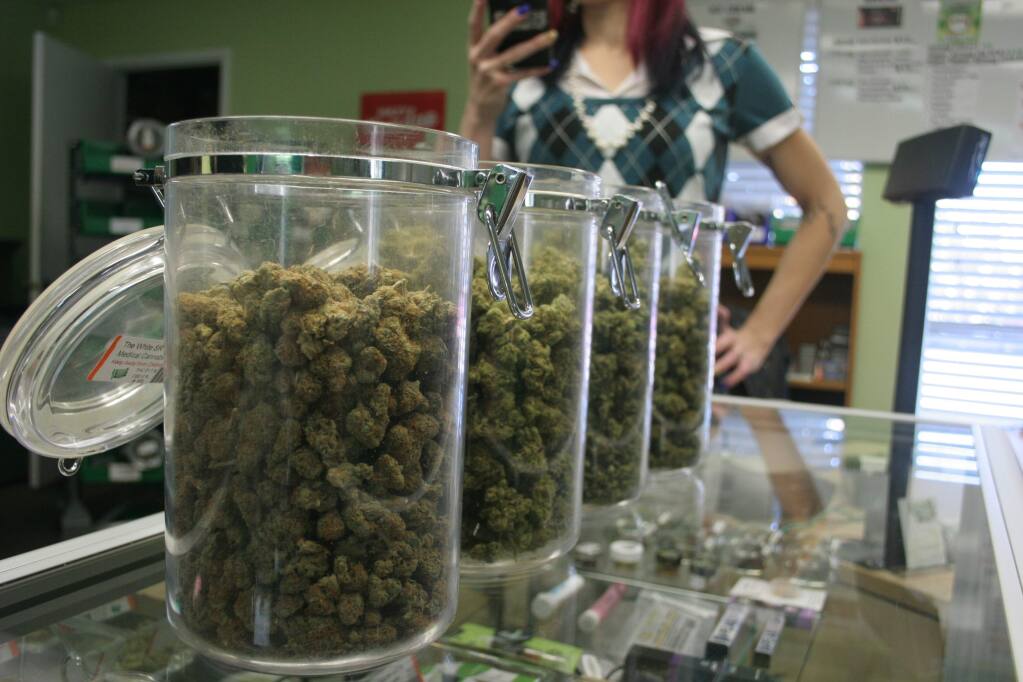 A legal dispensary in Santa Rosa has a selection of medical cannabis.