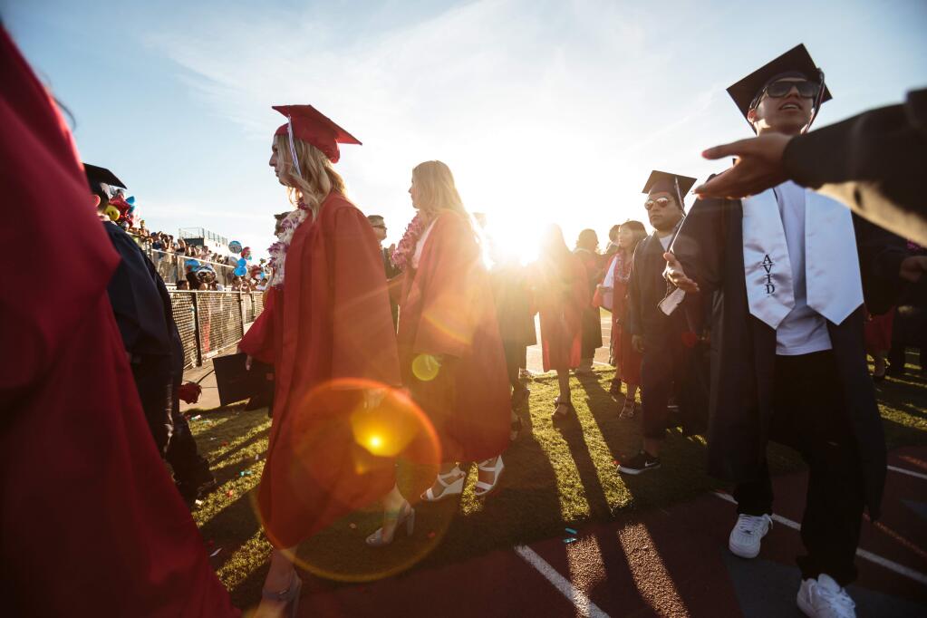 Graduation at Rancho Cotate High School (Chris Hardy/ for The Press Democrat)