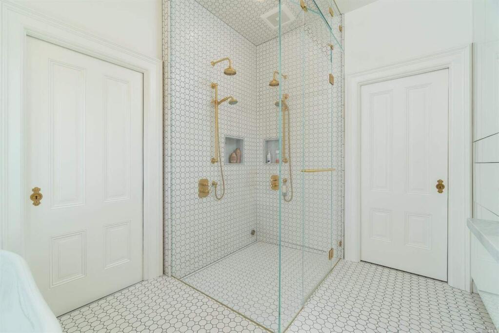 An easy walk-in shower at 26 E. Fifth St., Petaluma. Property listed by Toni Shroyer/Coldwell Banker Residential Brokerage, coldwellbankerhomes.com, 415-461-3000. (Courtesy of BAREIS MLS)