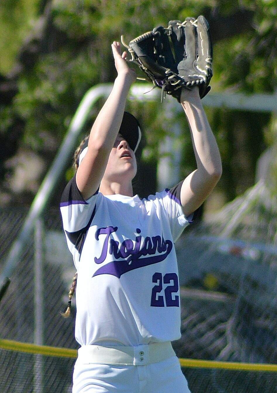 SUMNER FOWLER/FOR THE ARGUS-COURIERThe end of the line came for senior Kailegh Pate and the Petaluma T-Girls in a last-inning loss to Alhanmbra.