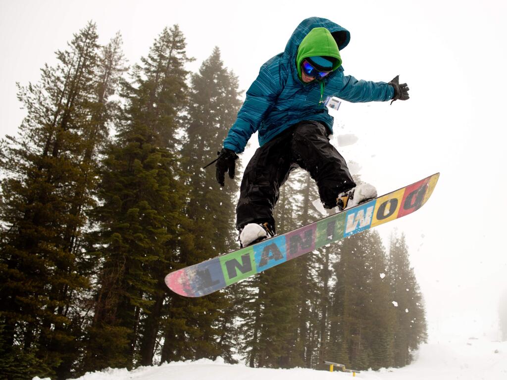 Head up to Tahoe to take on the record snow with a day of snowboarding or skiing. (We know, it isn't cheap, but the smaller resorts tend to have some good deals, and there is a must-see serious amount of snow up in the Sierra this year. (ALVIN JORNADA/ PD FILE)
