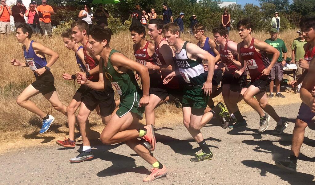 Submitted photoSonoma's Justin Cox is in the pack of runners at the start of a recent race.