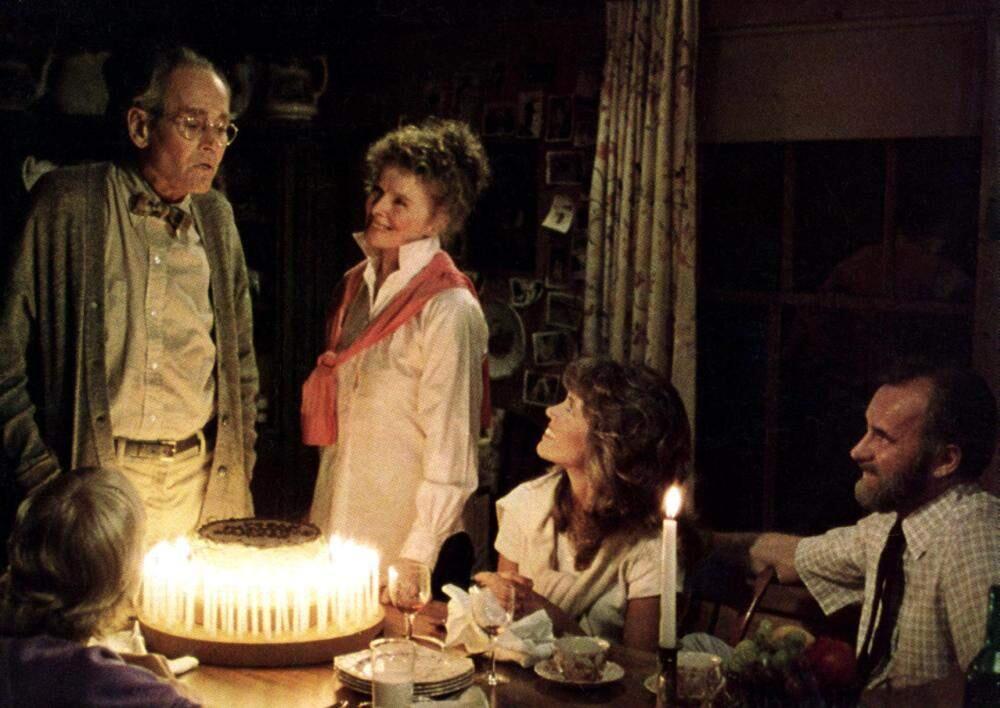 Henry Fonda, left, won an Oscar for what would be his final film role in 'On Golden Pond.' Above, with Katharine Hepburn, Jane Fonda and Dabney Coleman.