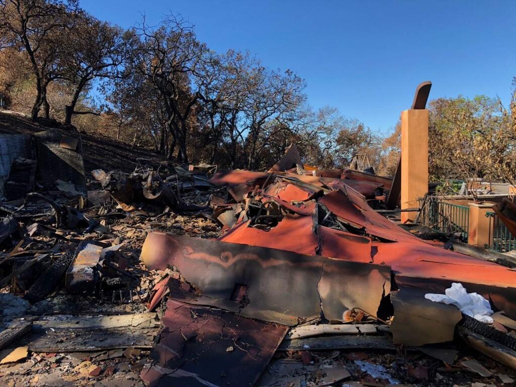 The North Bay wildfires that devastated Sonoma County last year, burned down Hans Mattes' Fountain Grove home in Santa Rosa. He and his partner, Carole LaRue moved to Petaluma and are calling it 'a new chapter'. (CRISSY PASCUAL/ARGUS-COURIER STAFF)