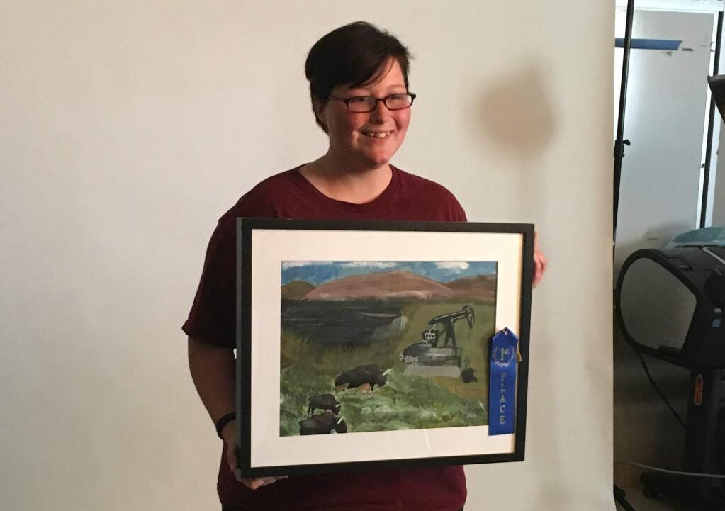 Congressional art award winner Sarah Martinez of Sonoma Valley High.