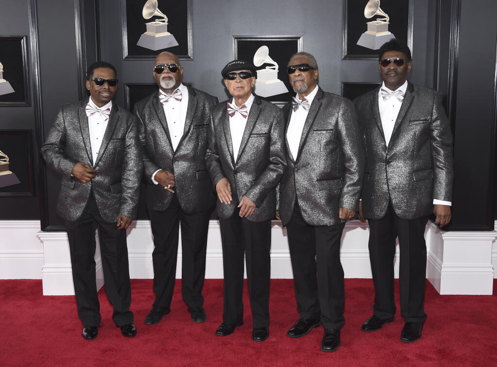 The Blind Boys of Alabama, pictured here at the 2018 Grammy Awards in New York, perform Friday, Jan. 20, at the Luther Burbank Center for the Arts in Santa Rosa. (Photo by Evan Agostini/Invision/AP)