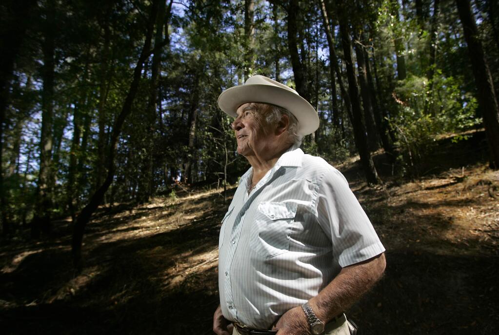 Henry Trione in Annadel State Park, which has been renamed in his honor. (KENT PORTER / The Press Democrat, 2009)