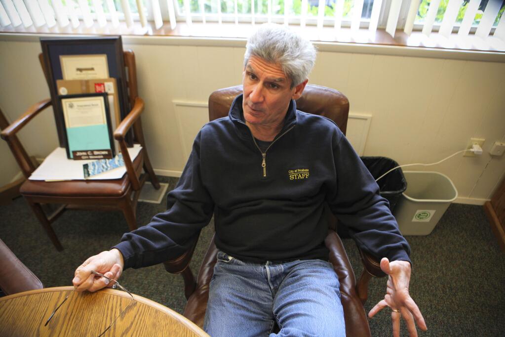 Petaluma's John Brown, 60, is retiring after 10 years as City Manager. (CRISTINA PASCUAL/ARGUS-COURIER STAFF)