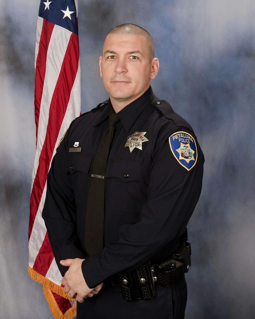 Clay BegrinPetaluma Police officer of the year Jeremy Walsh.