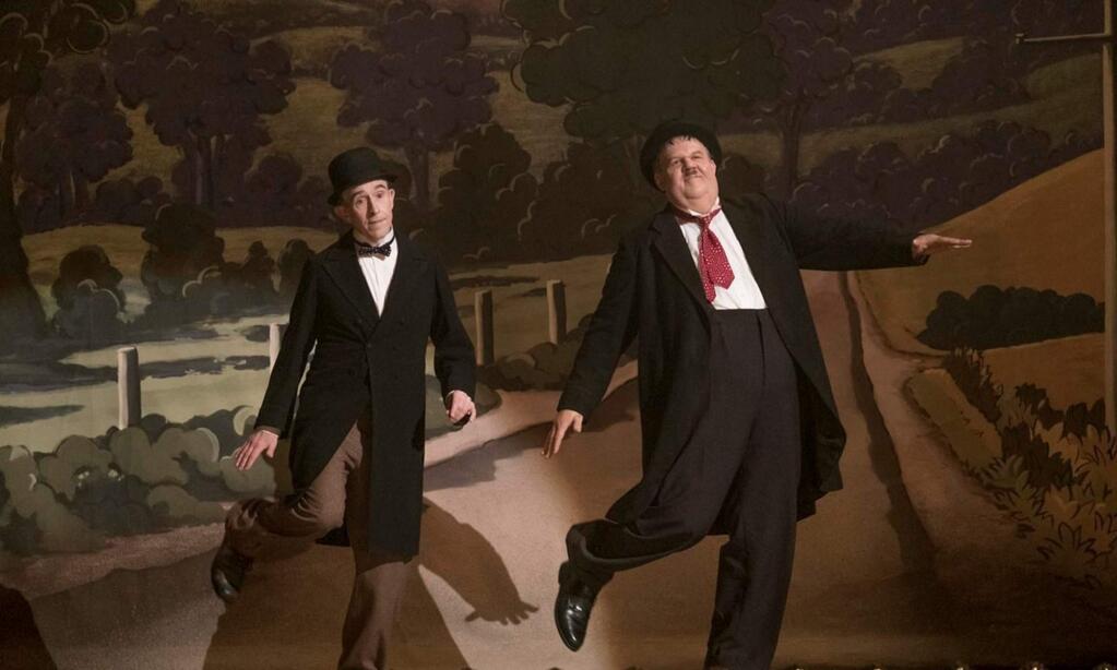 Steve Coogan and John C. Reilly star as iconic comedians Stan Laurel and Oliver Hardy in 'Stan & Ollie,' about one of the world's great comedy teams in 1953, diminished by age and with their golden era as the kings of Hollywood comedy now behind them,who face an uncertain future. (Sony Pictures Classics)