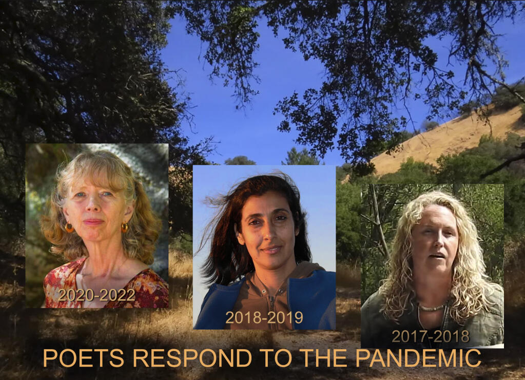 Wanting to explore how poets have responded to the pandemic. David Rosen had the honor of speaking with our current Sonoma County Poet Laureate Phyllis Meshulam as well her two predecessors, Maya Khosla and Iris Jamahl Dunkle.