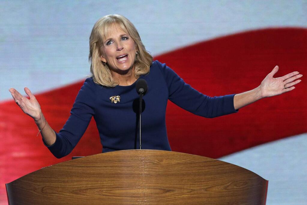 Dr. Jill Biden, wife of Vice President Biden, addresses the Democratic National Convention in Charlotte, N.C.
