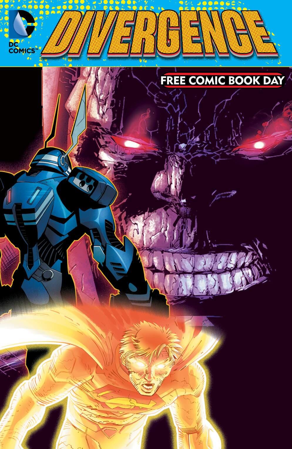 This photo provided by DC Entertainment shows the cover of 'DC Comics: Divergence.' The creators of Batman are dethroning Bruce Wayne and bringing in a new Dark Knight as DC Comics begins to gear up for the annual Free Comic Book Day on Saturday, May 2, 2015, giveaways and a big superhero summer in books and on screen. (DC Entertainment via AP)