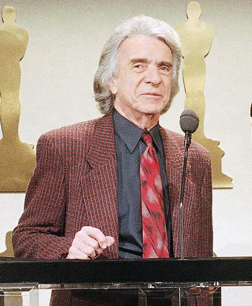FILE - In this Feb. 11, 1997 file photo, Arthur Hiller, President of the Academy of Motion Picture Arts and Sciences, announces best actress Oscar nominees at the Academy headquarters in Beverly Hills, Calif. Hiller, who received an Oscar nomination for directing the romantic tragedy 'Love Story' during a career that spanned dozens of popular movies and TV shows,' died Wednesday, Aug. 17, 2016, of natural causes. He was 92. (AP Photo/Nick Ut, File)