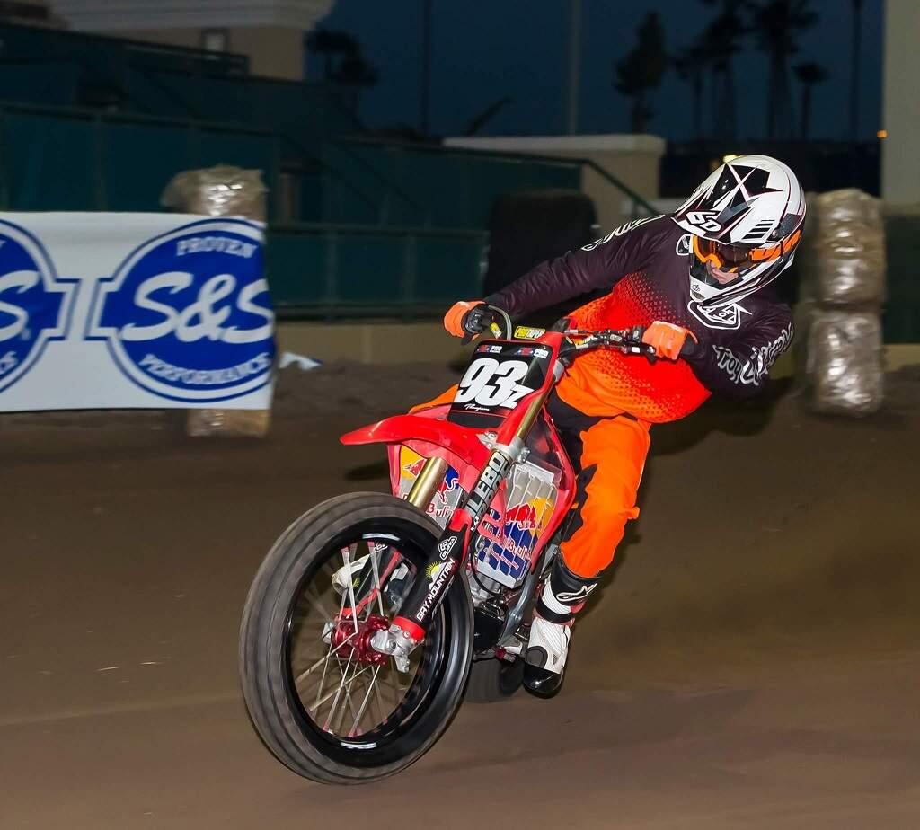 PHOTO BY BROCK THOMPSON“It's who can hold it on that extra inch,” said Beau Thompson, a former Windsor High School wrestler who is the only Sonoma County resident competing on the American Flat Track National circuit.