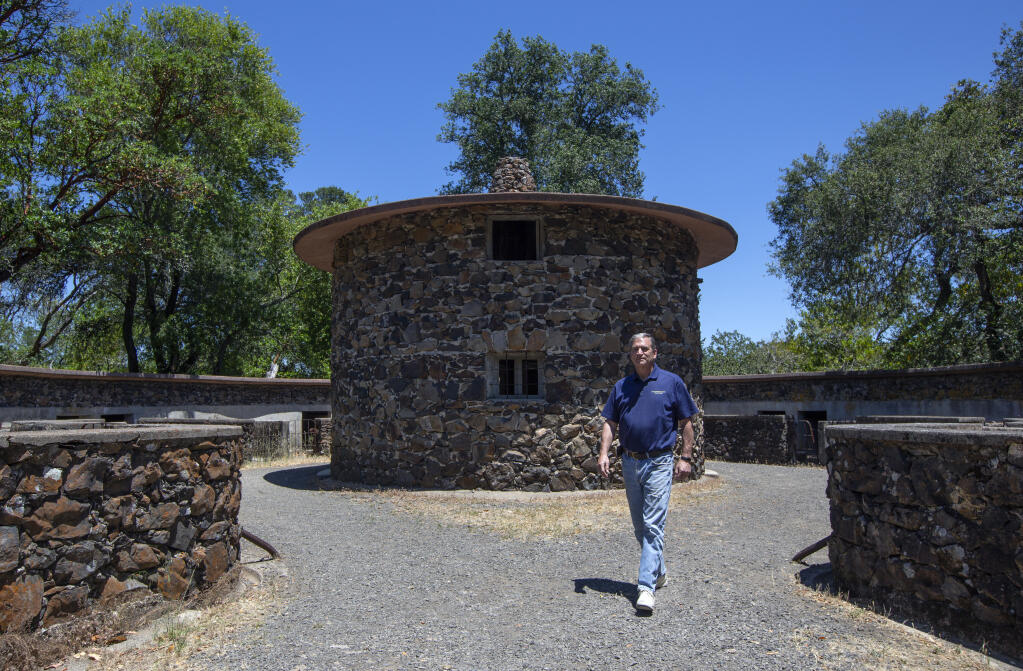 Charles Levine of Jack London Park Partners walks through the Pig Palace at Jack London State Historic Park in Glen Ellen on Monday, June 13, 2022. (Robbi Pengelly/Index-Tribune)