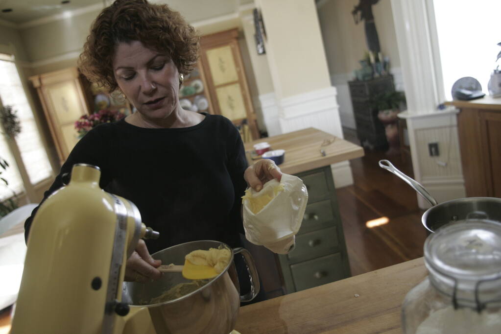 Cookbook author Joanne Weir prepares Gnocchi with Roquefort Cream on Wednesday, Dec. 6, 2006. (Photo by Lea Suzuki / The San Francisco Chronicle)