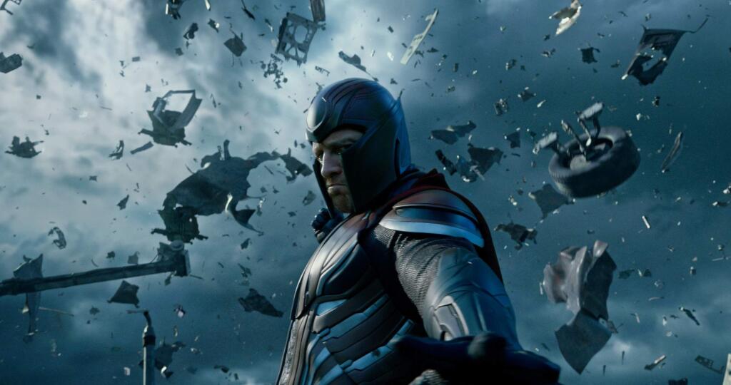 In this image released by Twentieth Century Fox, Magneto, portrayed by Michael Fassbender, appears in a scene from, 'X-Men: Apocalypse.' (Twentieth Century Fox via AP)