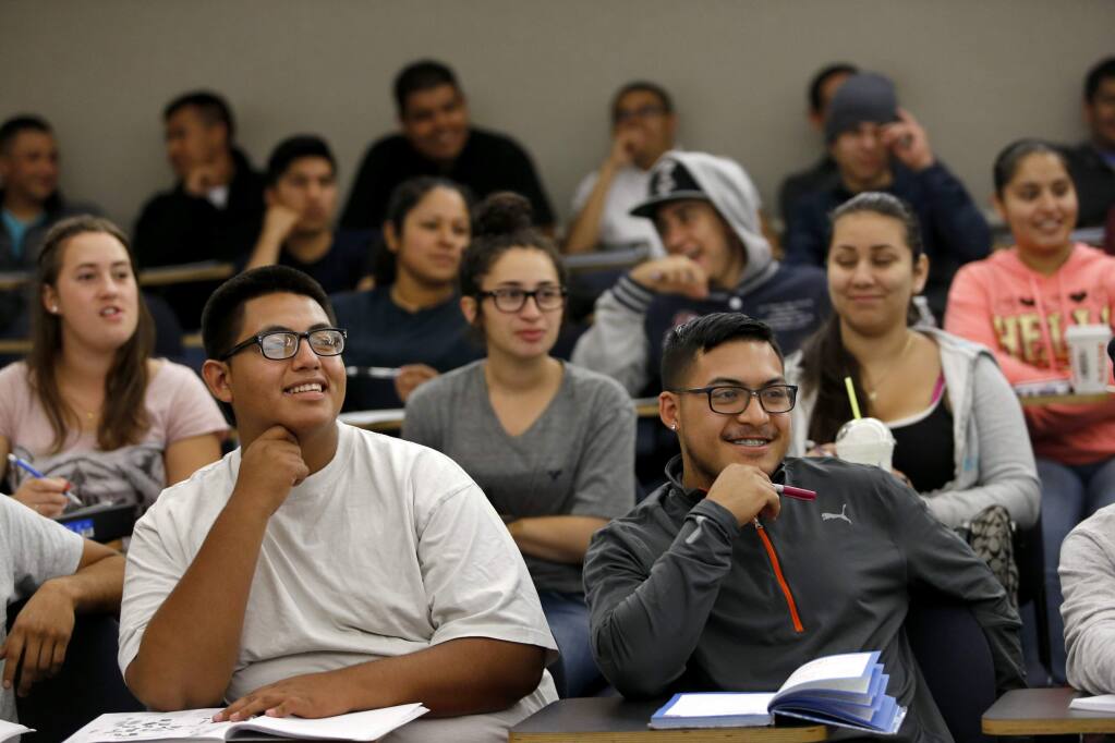 Students at Santa Rosa Junior College in Santa Rosa may soon have the option to live on campus. File photo. (BETH SCHLANKER/ The Press Democrat)