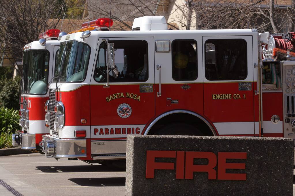 Santa Rosa Fire Department vehicles (Press Democrat file, 2009)