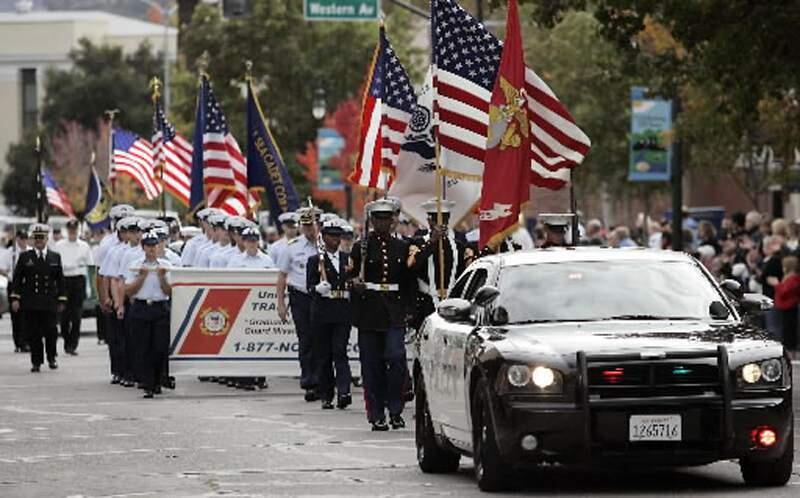 MARCHING TOGETHER: The Petaluma Veteran's Day Parade is one of the downtown area's most attended events of the year. Unless it's raining. This year, that won't matter.