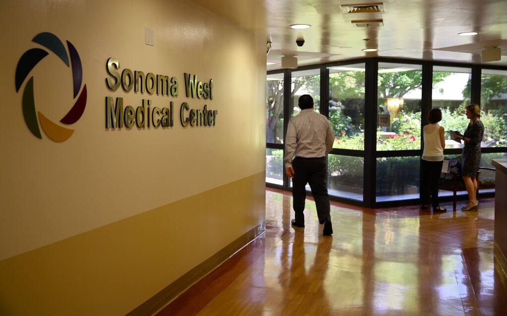 The Sonoma West Medical Center is opening at the former Palm Drive Hospital location. (Christopher Chung/ The Press Democrat)