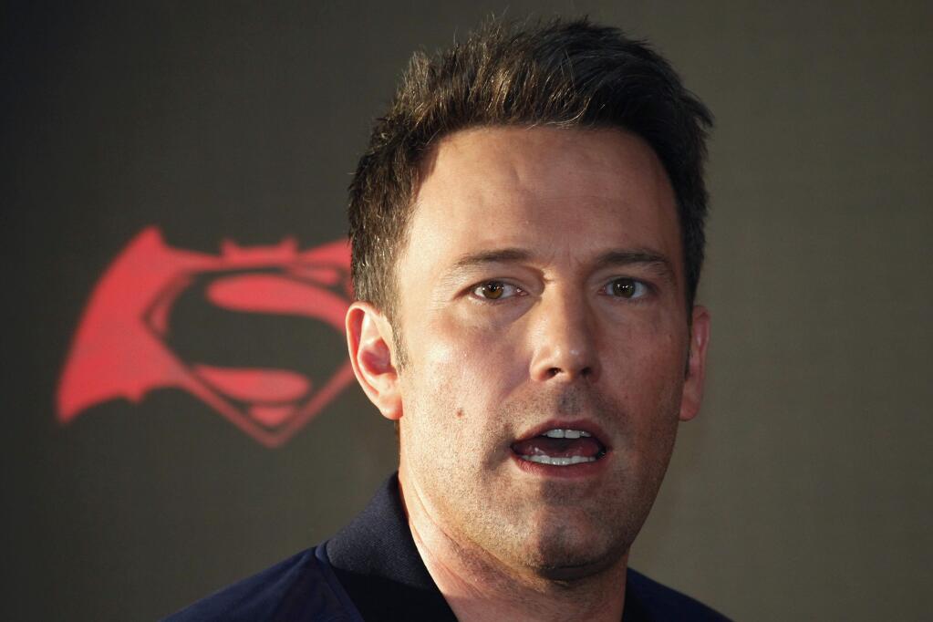 FILE- In this March 19, 2016, file photo, actor Ben Affleck poses for photos during a press conference to promote the movie 'Batman v Superman: Dawn of Justice' in Mexico City. Affleck went on an expletive-filled, five-minute rant on the NFL's 'Deflategate' controversy during an appearance on HBO's 'Any Given Wednesday' on June 22, 2016. (AP Photo/Marco Ugarte, File)