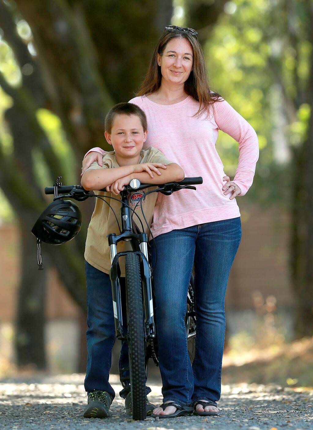 Will Seder, 9, saved his money and split the cost of a new bike with his mother, Tiffany. Two months later the bike stolen out of the garage of their west Santa Rosa home. (JOHN BURGESS/ PD)
