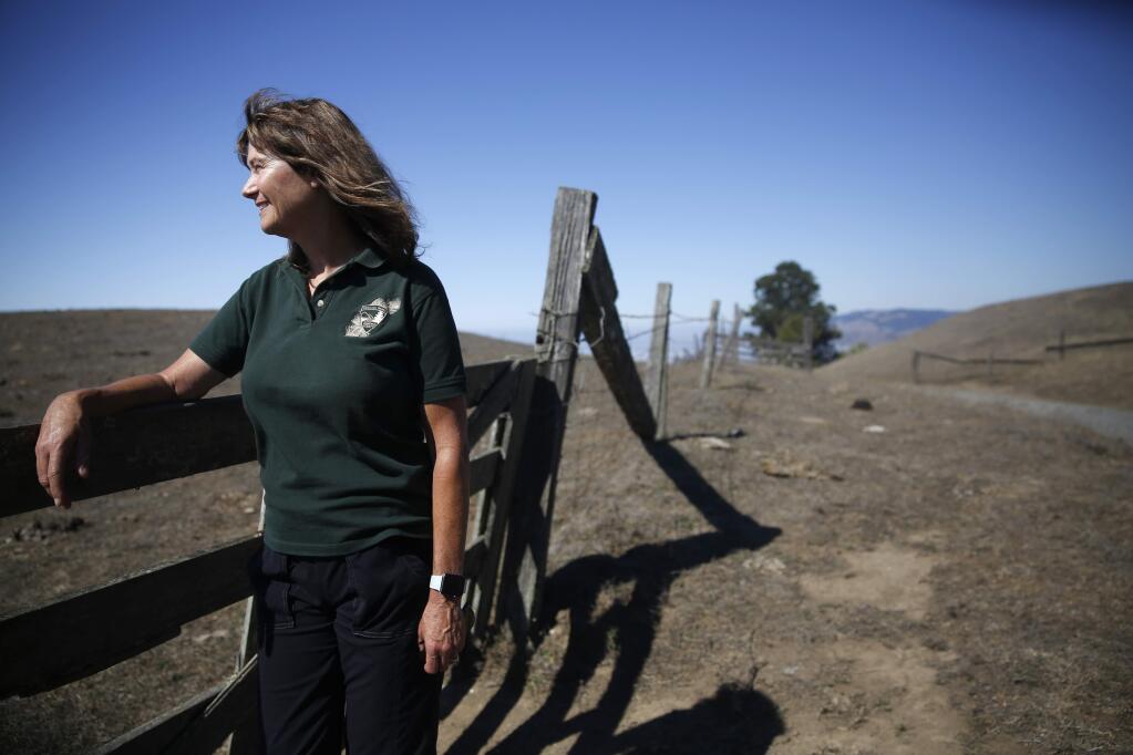 Regional Parks Director Caryl Hart stands on the property at Poff Ranch in Bodega Bay, on Tuesday, September 27, 2016. (BETH SCHLANKER/ The Press Democrat)