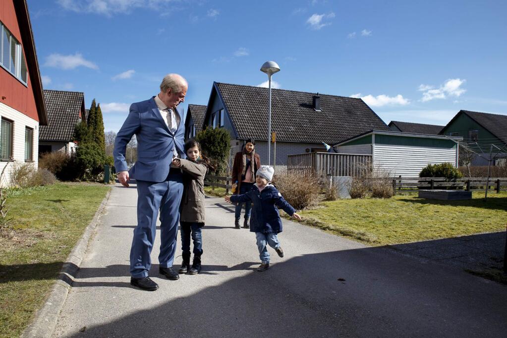 Rolf Lassgård stars as Ove, a quintessential angry old man next door, a retiree who spends his days enforcing block association rules that only he cares about, and visiting his wife's grave in the dramedy 'A Man Called Ove.' (TRE VANNER PRODUCTION AB)