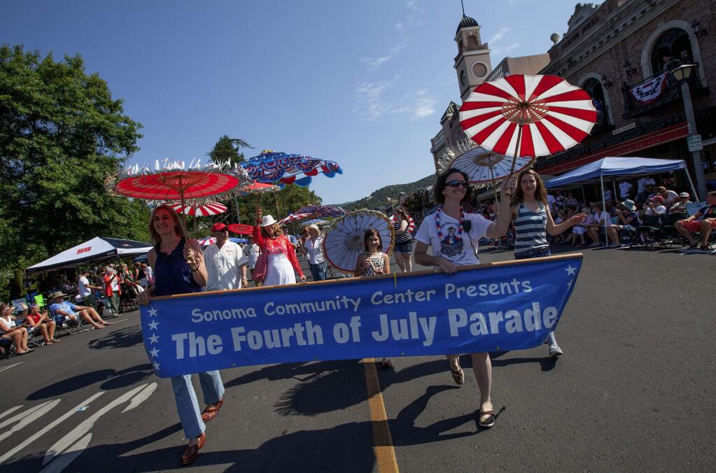 Did you know that the Sonoma Community Center, not the City, puts on the Fourth of July parade?